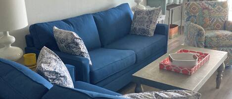 Smart-TV, DVD-Player, Bücher, Stereoanlage