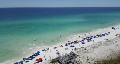 Amazing Beachfront Destin Condo with Umbrella & 2 Chairs Setup Included