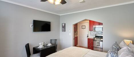 1 dormitorio, tabla de planchar con plancha, cuna de viaje y wifi gratis