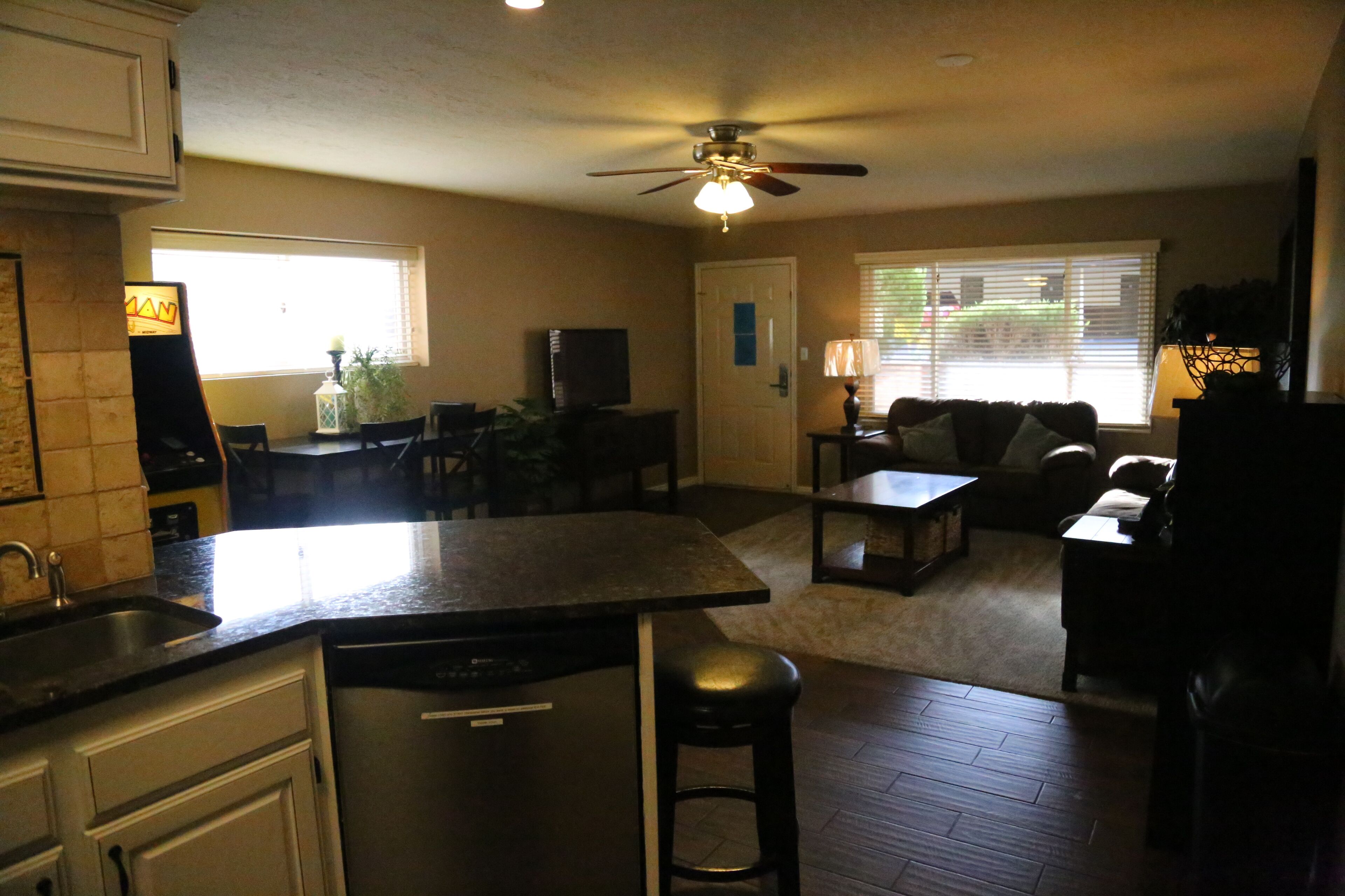 Smart TV, DVD player, foosball, table tennis