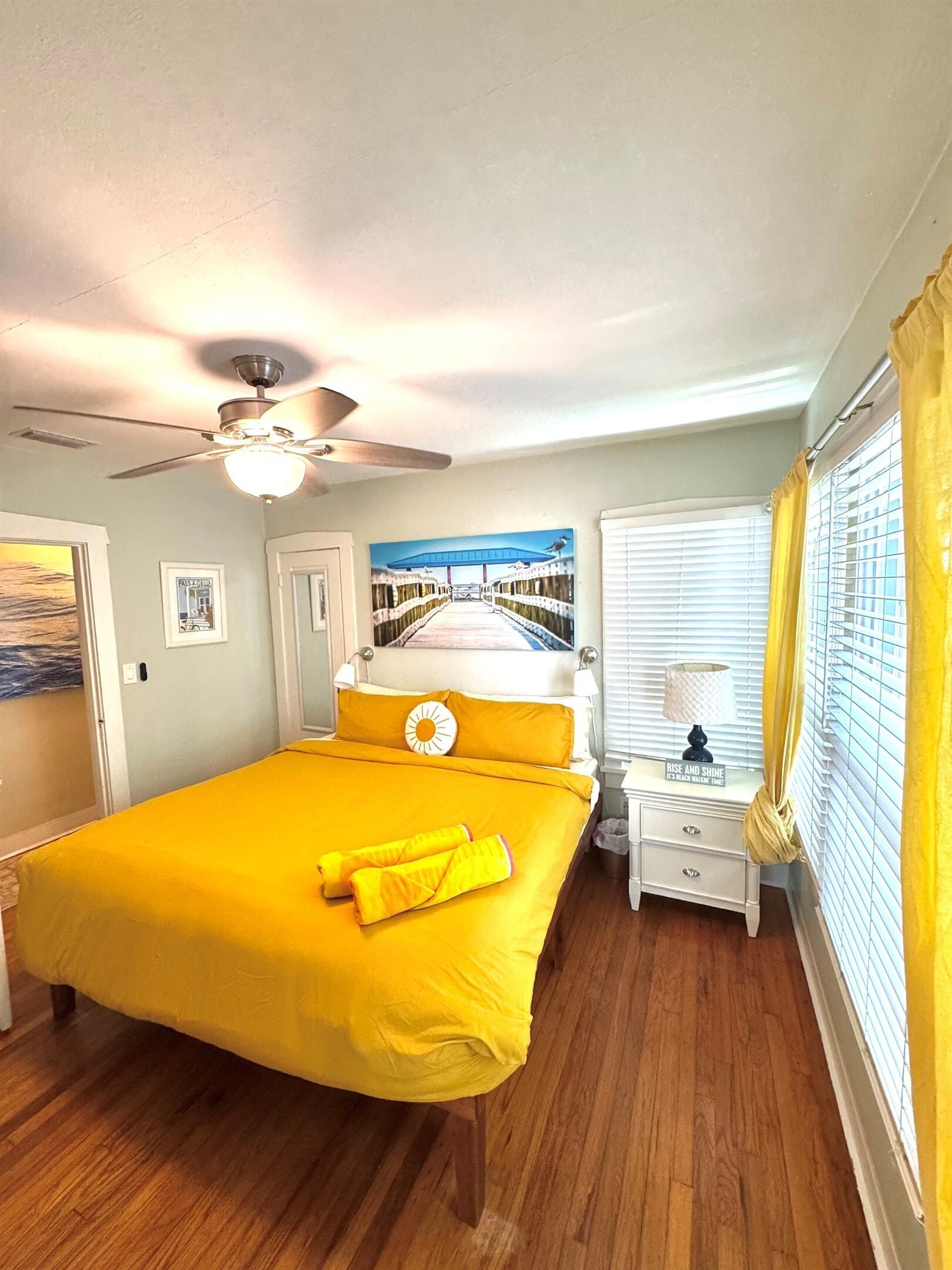 1 bedroom, desk, iron/ironing board, travel cot