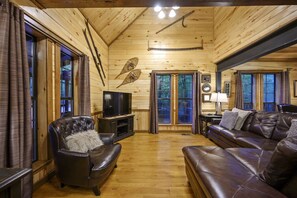 TV, fireplace, video games