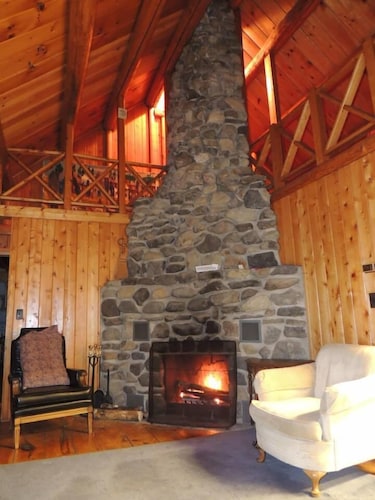 Cabin Rental in scenic Maine woods with hiking trails, firepit, horseback riding