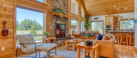 TV connectée, cheminée, jeux vidéo, lecteur de DVD