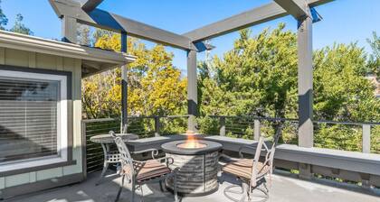 Mt Helix Delight - Tilava ja aurinkoinen näkymillä, kansi, takka ja poreallas