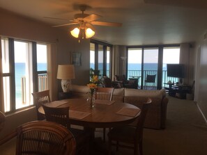 TV, DVD player, stereo