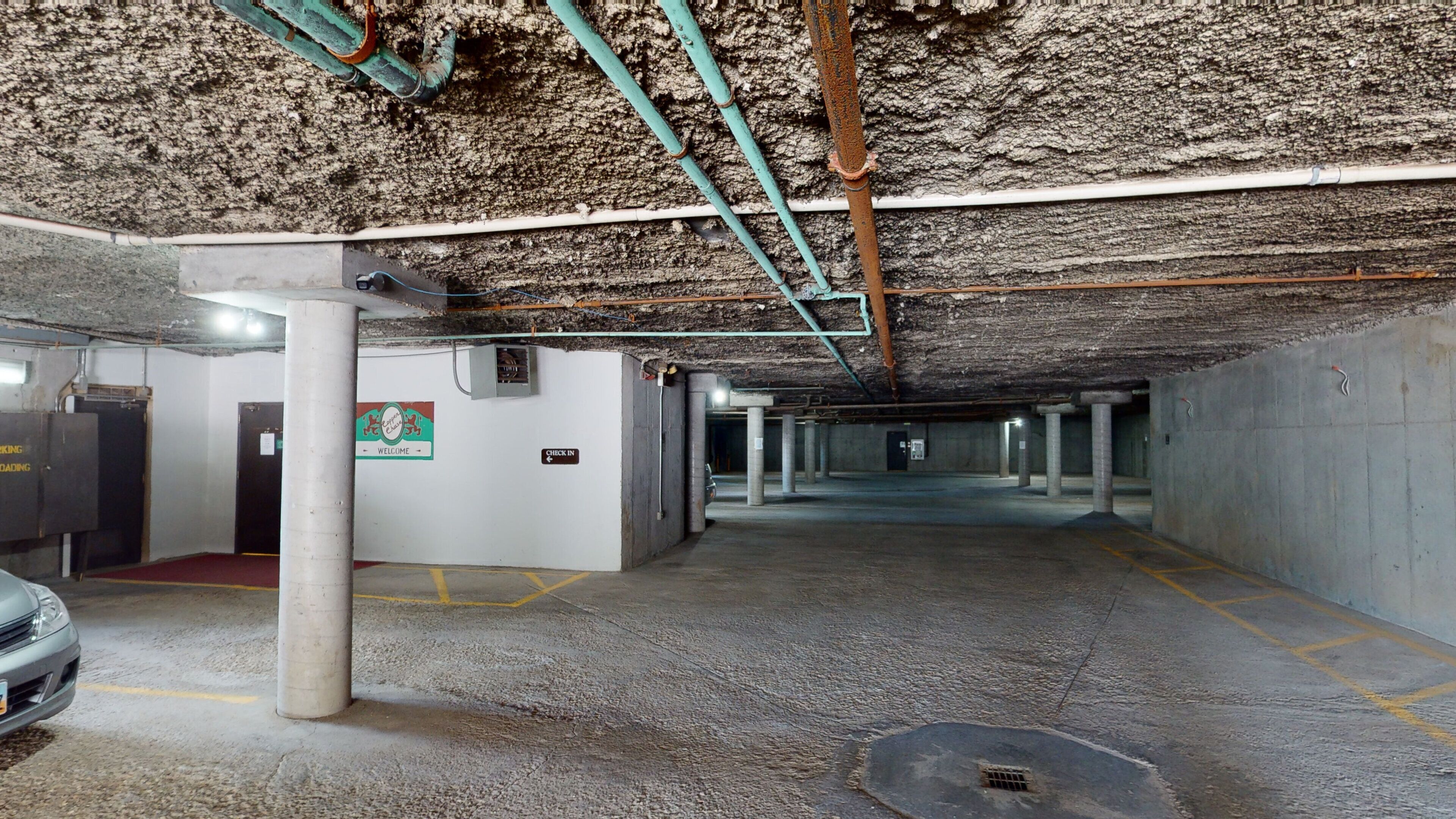 FREE 46 Space Heated Underground Parking Garage with Exterior Oversized Parking