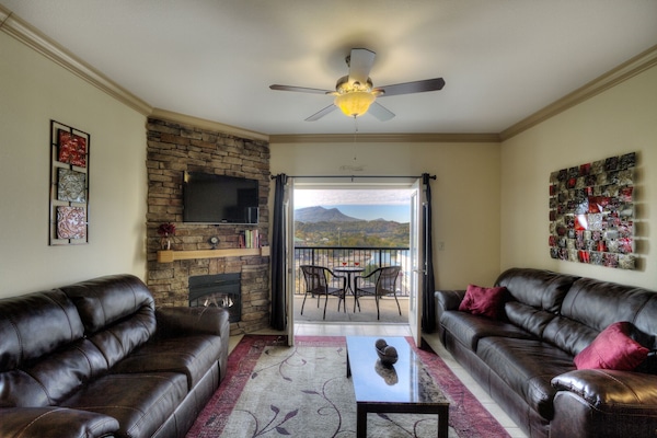 Beautiful Views with Stacked Stone Fireplace!