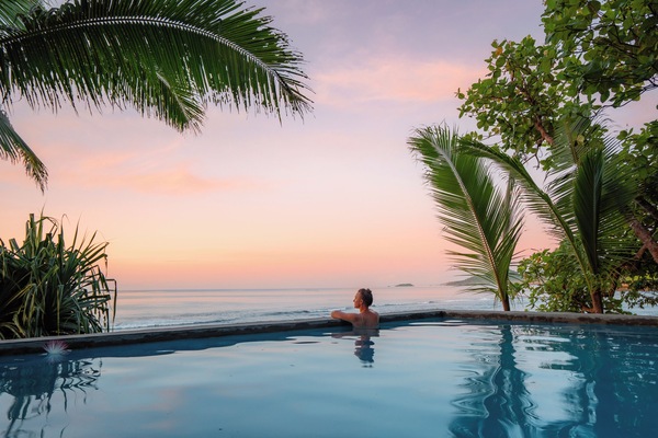 Villa, 1 Schlafzimmer, eigener Pool, Meerseite | Hochwertige Bettwaren, Zimmersafe, individuell dekoriert