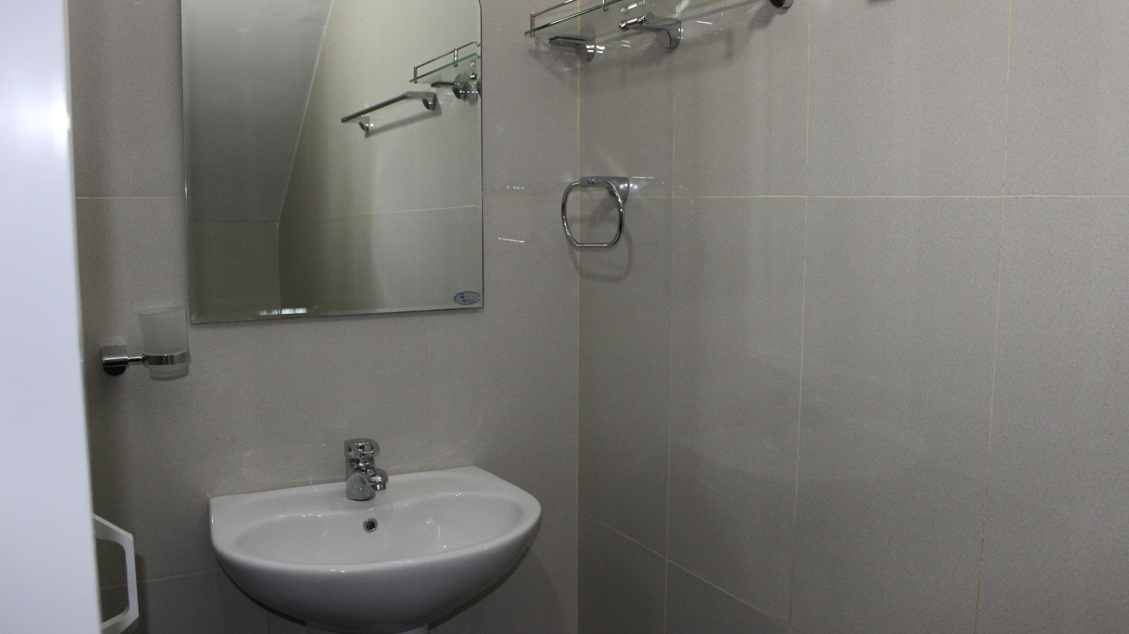 deluxe apartment, 1 bedroom, kitchen, ground floor | bathroom | shower, free toiletries, hair dryer, towels