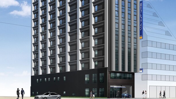A modern hotel building with a prominent 'Presso' sign, multiple floors, and a glass facade. - Keio Presso Inn Tokyo Station Yaesu (Tokyo)