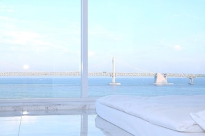 Premium-Doppelzimmer, Meerblick | Hochwertige Bettwaren, Zimmersafe, individuell dekoriert