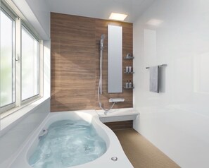 Deluxe Villa, 2 Bedrooms | Bathroom | Separate tub and shower, deep soaking tub, designer toiletries - Gassan Pole Pole Farm (Nishikawa)