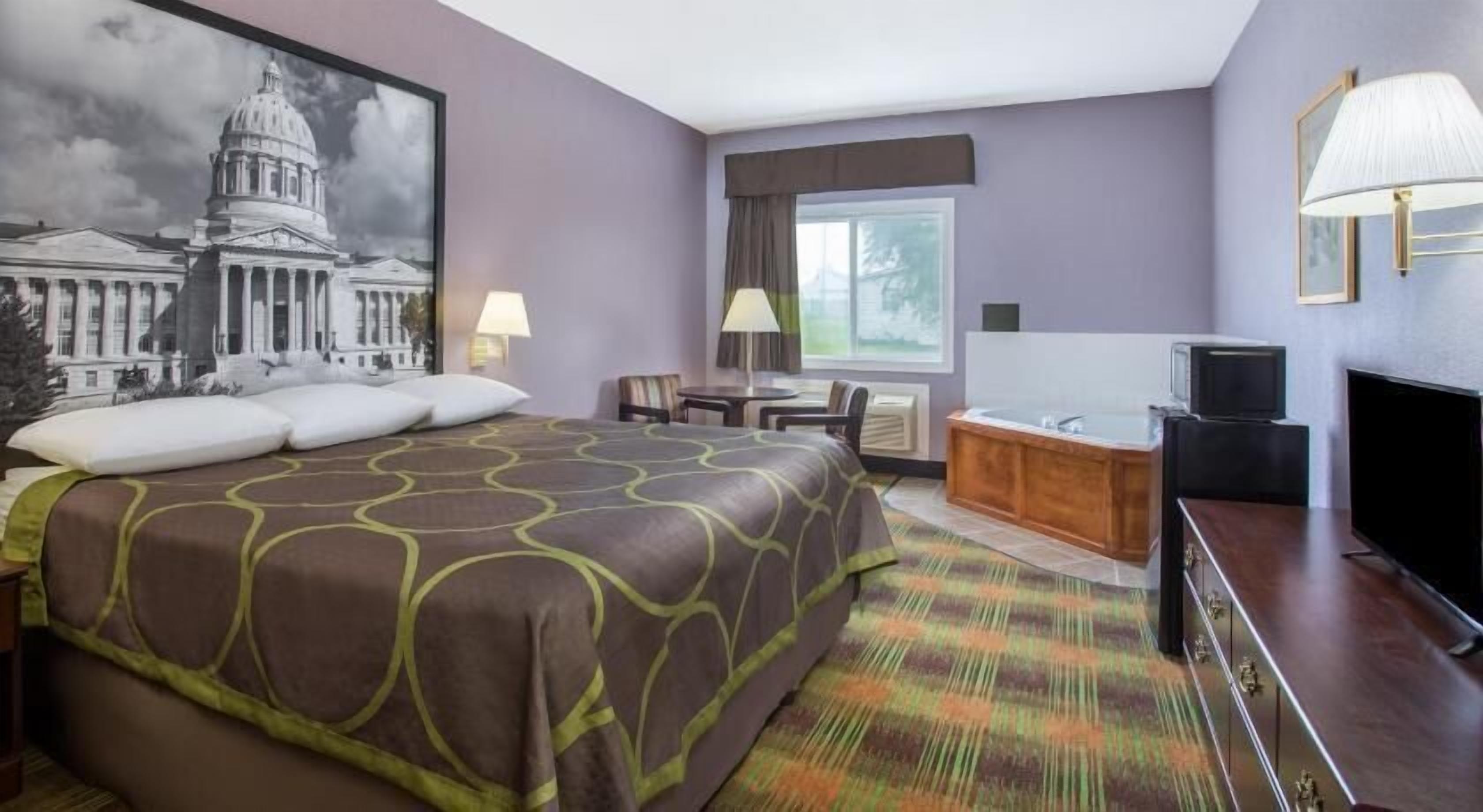 Blackout drapes, iron/ironing board, rollaway beds, free WiFi