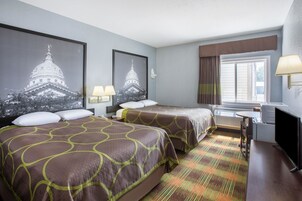 Blackout drapes, iron/ironing board, rollaway beds, free WiFi