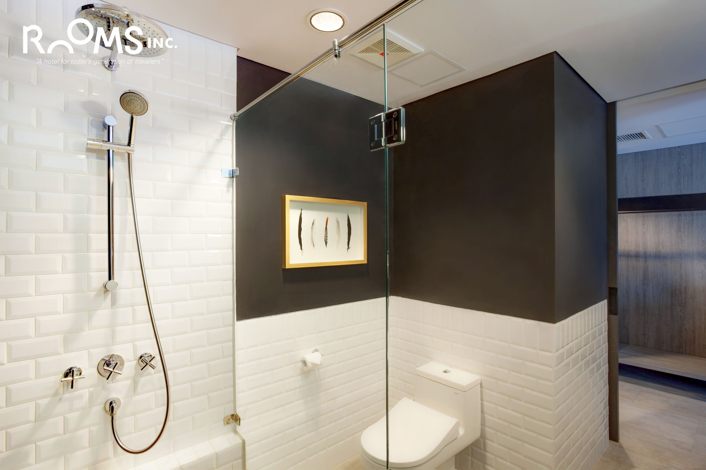 shower, free toiletries, hair dryer, slippers