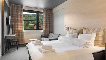 Nye familierom med sovesofa. | Pillowtop-Betten, kostenloses WLAN, Bettwäsche