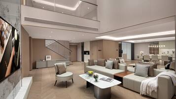 Duplex Quadruple Room | 1 bedroom, premium bedding, in-room safe, blackout drapes