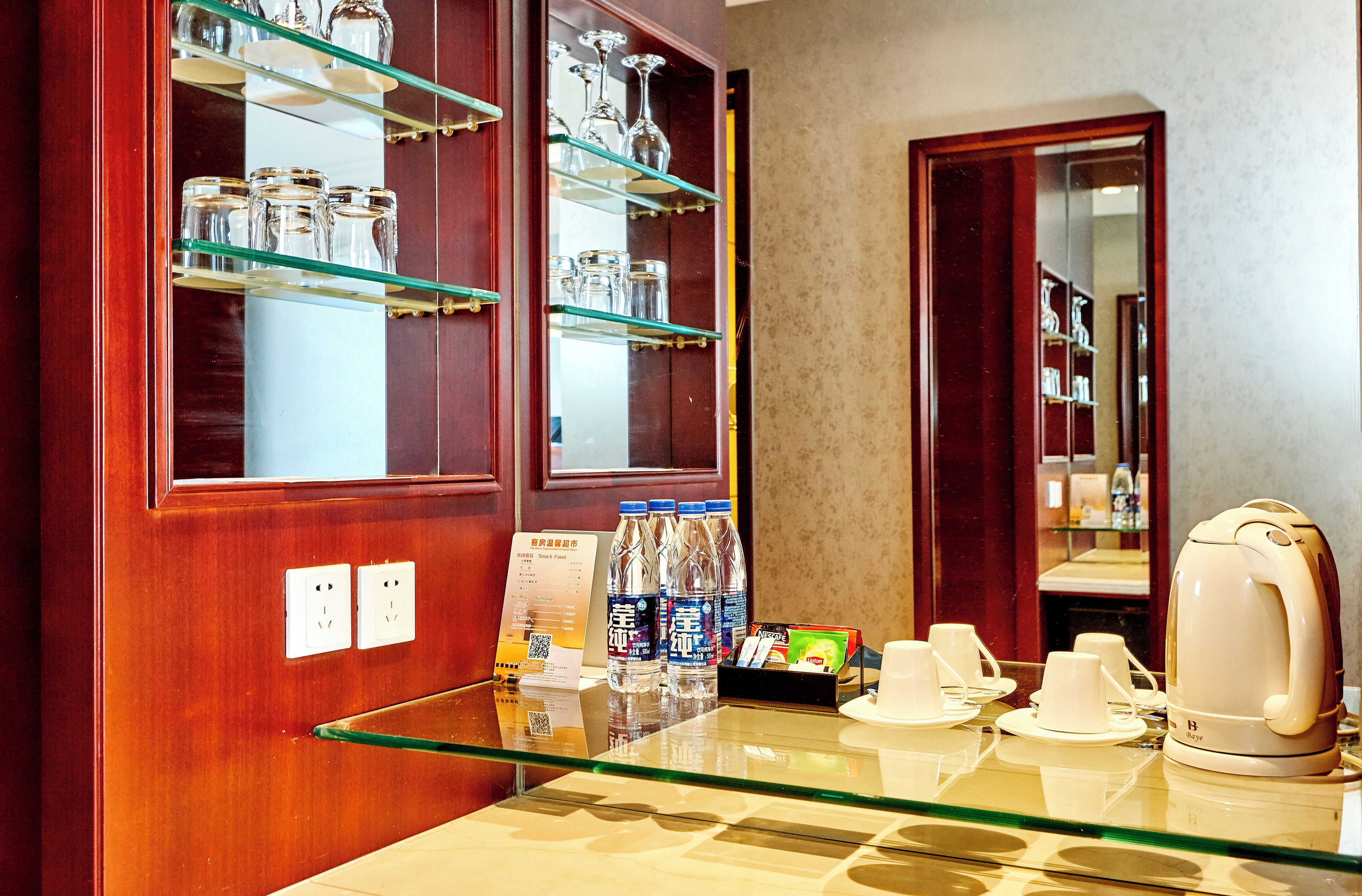 standard lake view king room | premium bedding, free minibar, in-room safe, desk