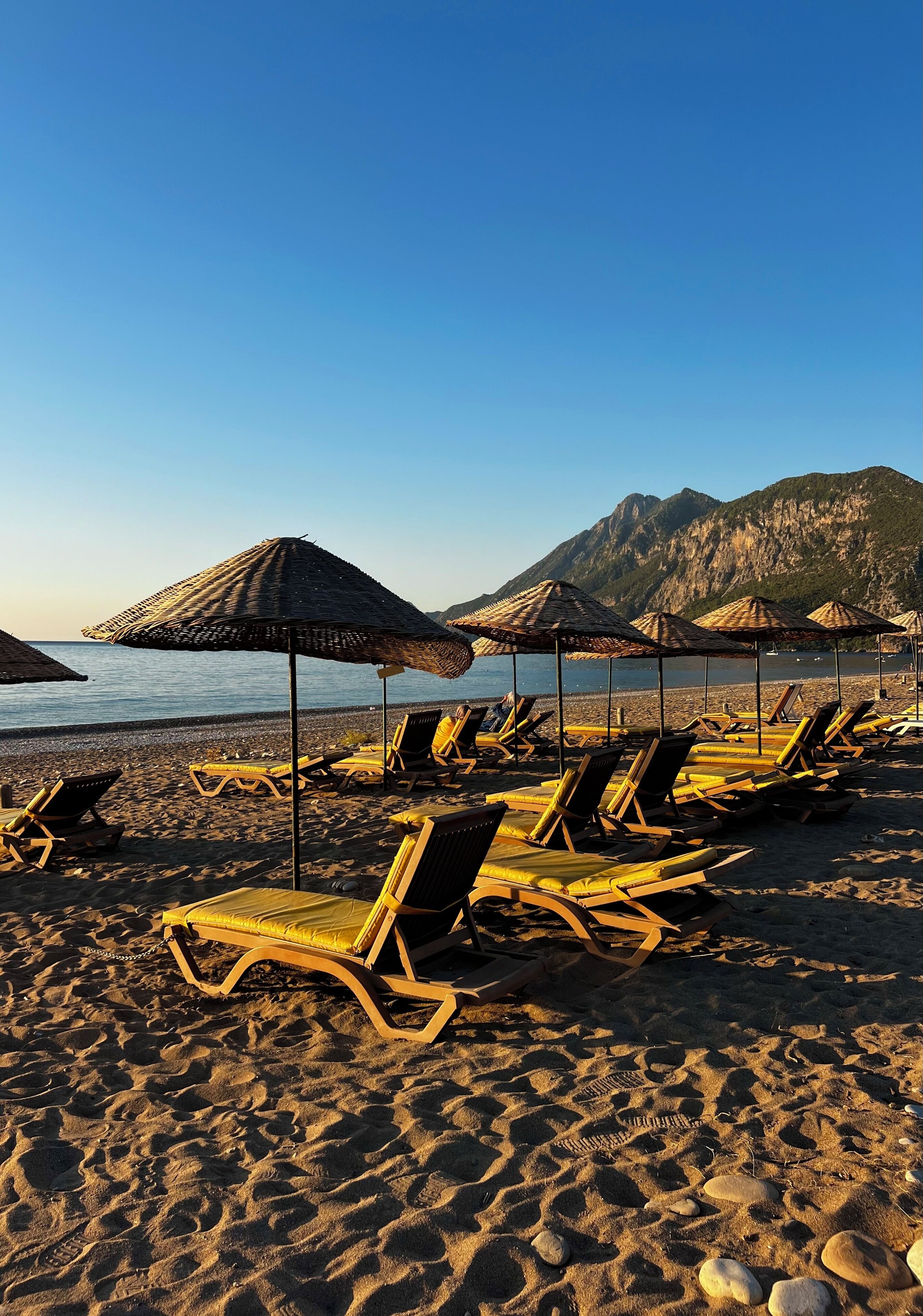 private beach nearby, sun-loungers, beach umbrellas