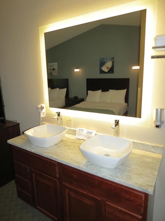 Luxury Suite, 1 Bedroom | Bathroom | Shower, free toiletries, towels. Edgewater Hotel