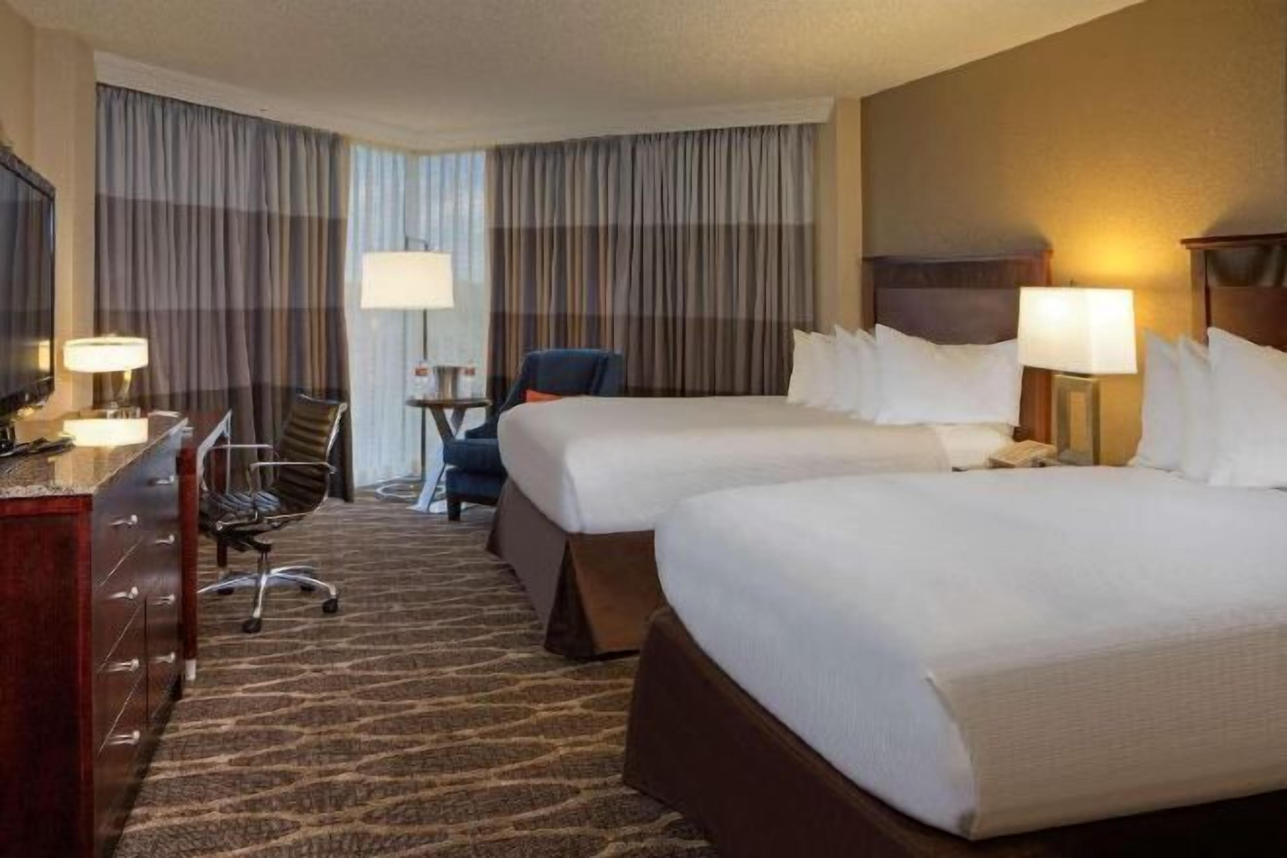 In-room safe, desk, laptop workspace, blackout drapes