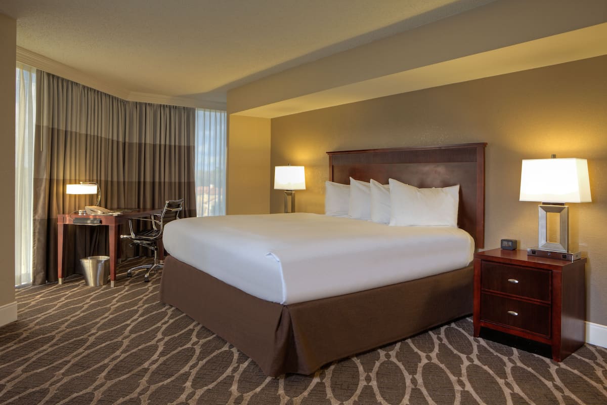 In-room safe, desk, laptop workspace, blackout drapes