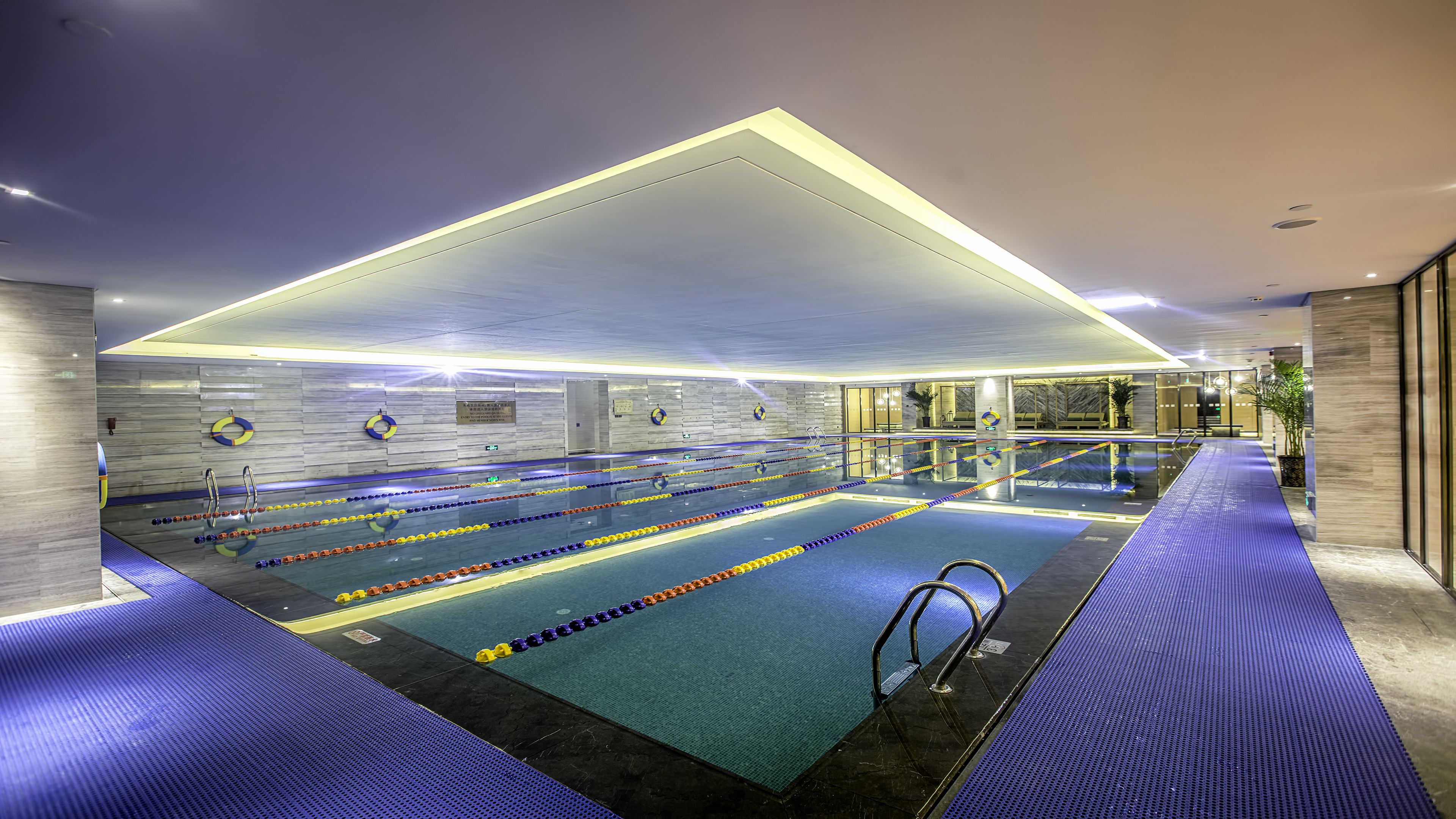 Indoor pool, open 9:00 AM to 11:00 PM, sun loungers