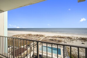 Appart'hôtel, 2 chambres, balcon, en front de plage (408) | Vue depuis le balcon