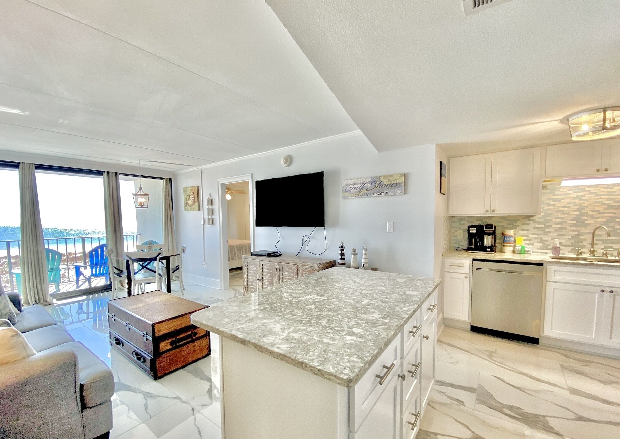 Apartment, 2 Schlafzimmer, Balkon, Strandnähe (202) | Eigene Küche | Großer Kühlschrank, Mikrowelle, Ofen, Herdplatte