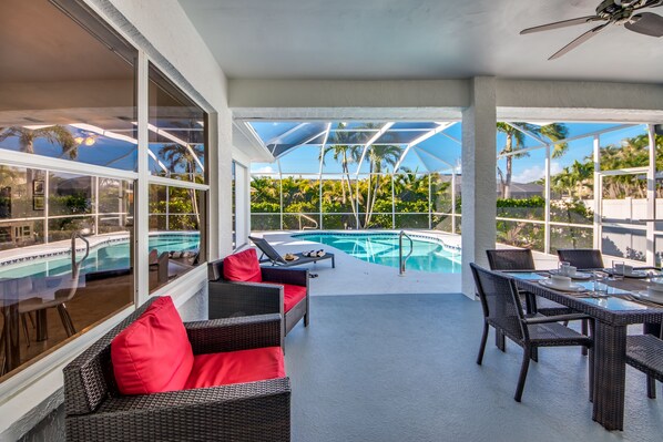 Piscina externa, piscina aquecida