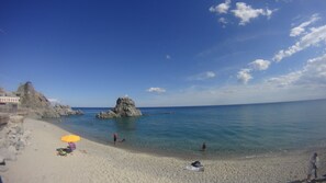 Beach nearby, sun-loungers