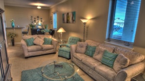 Condo, 1 Bedroom | Living room
