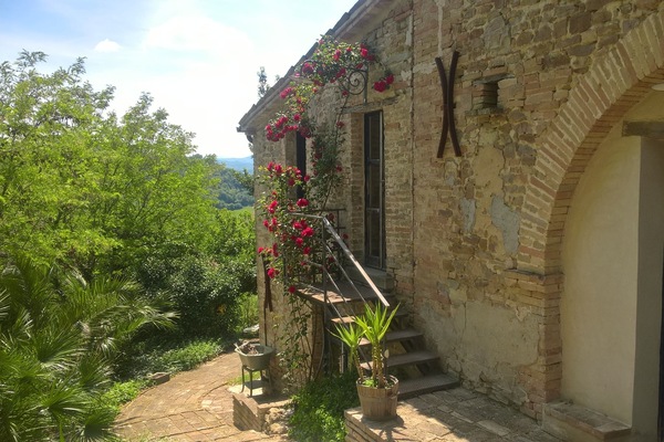 in front of the house
