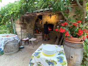 Outdoor dining - Farmhouse 15th century in Chianti with garden between Florence and Siena (Radda In CHIANTI)