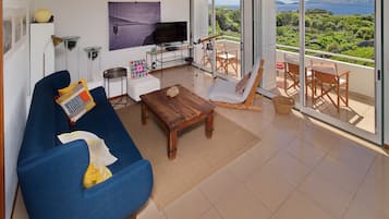 Smart TV, books, stereo