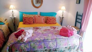 1 camera, ferro/asse da stiro, lenzuola