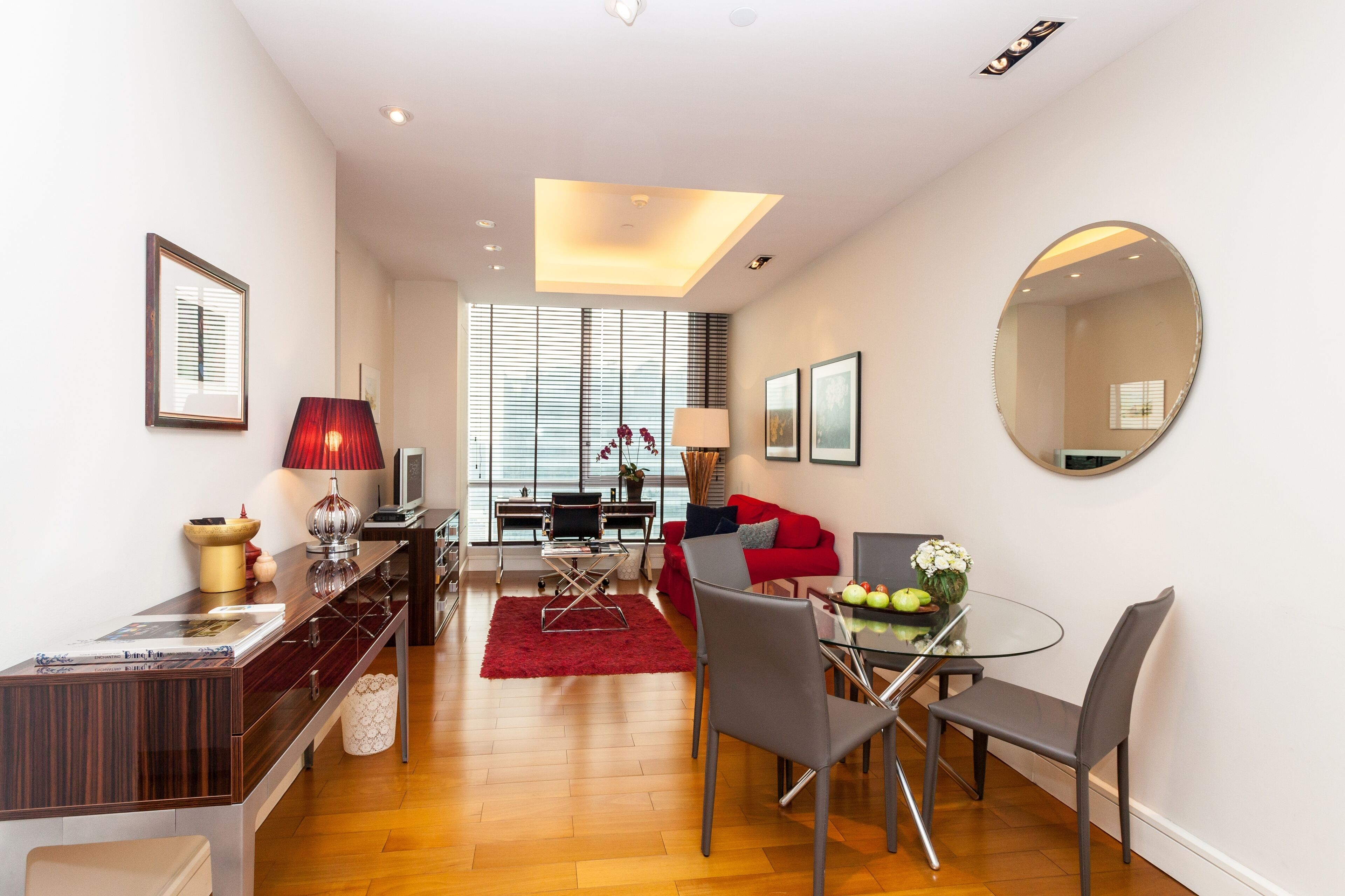 modern apartment with panoramic city views; bangkok
