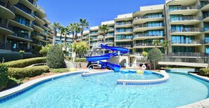 Indoor pool, outdoor pool - BEST 5th FLOOR VIEW @ PHOENIX ON BAY 2BR/2BA, Lazy River, Water Slide, Boat Slip (Orange Beach)