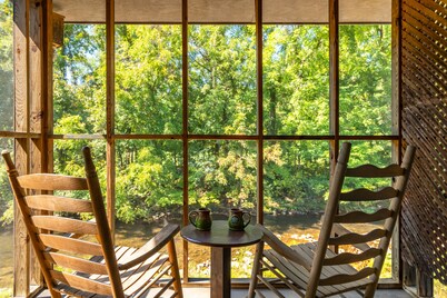 Cottage By the Creek - On Cosby Creek!  Enjoy the waterfall from the porch!