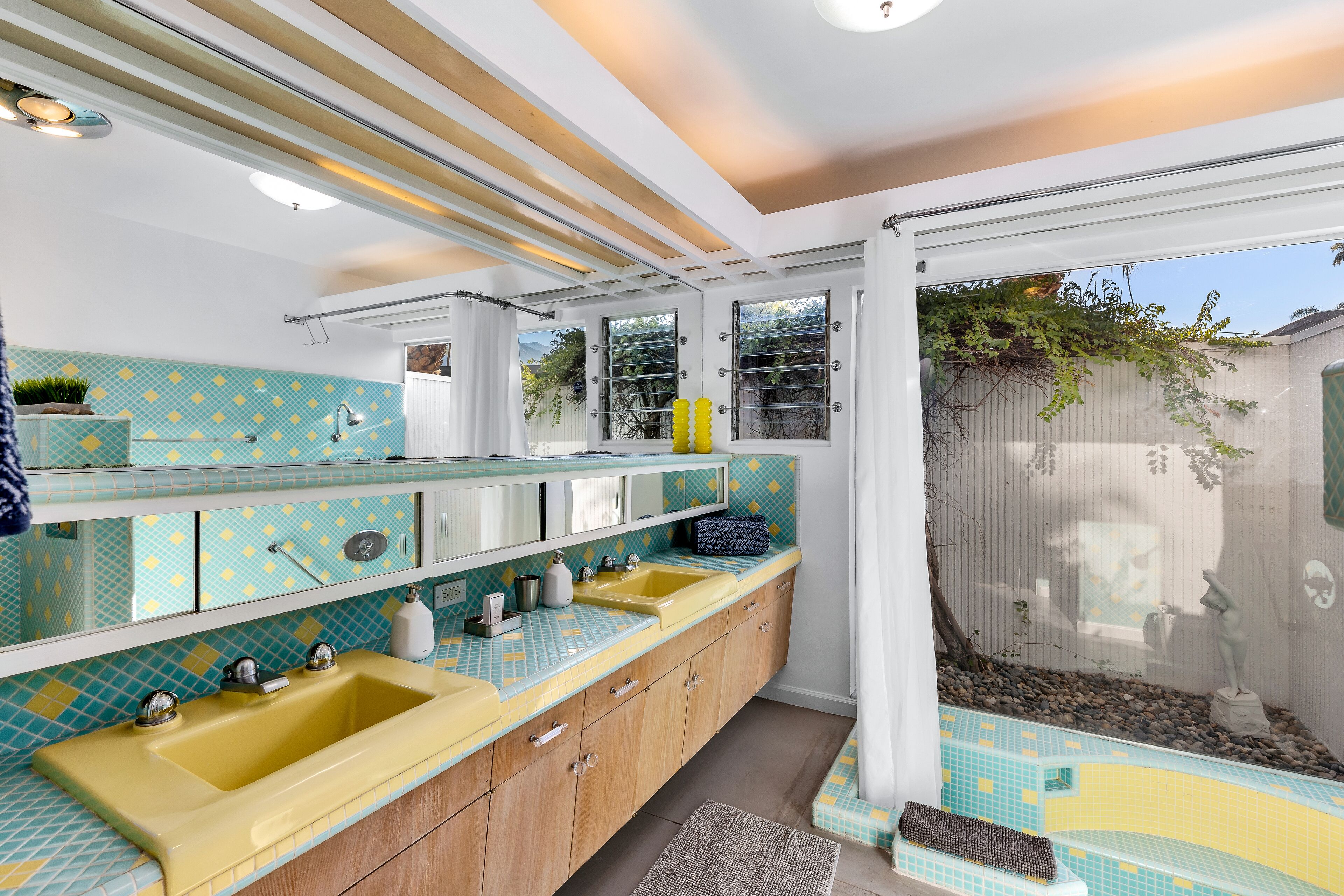 custom-built 1950s home with a saltwater pool
