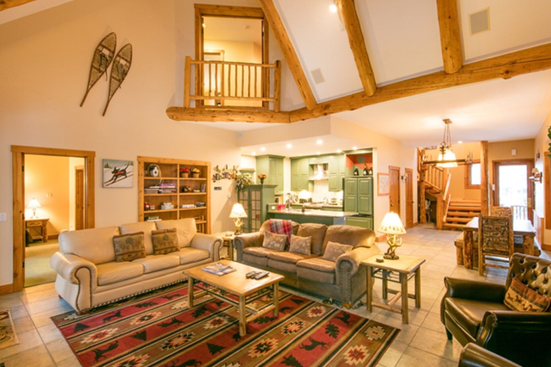 Smart TV, fireplace, DVD player, books