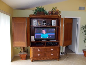 Entertainment: a new 42' plasma tv, HD dvd player. Upgraded cable including HBO