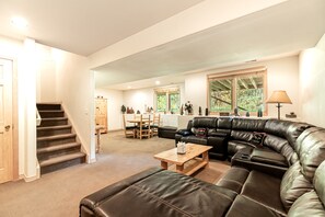 TV, fireplace - Spacious 4BR Townhome | 2 Living Rooms and Walk to Ski Area! (Steamboat Springs)