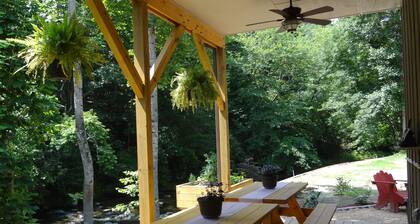 Birch Suite: Cozy NC Mountain & Riverside Cabin @ Roaring River Vineyards