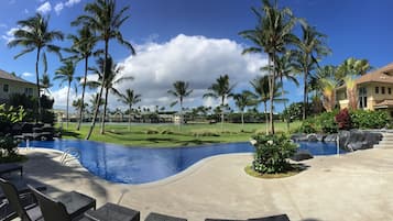Outdoor pool, a heated pool