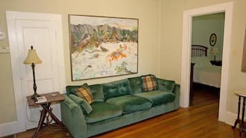 Smart TV, DVD player, books, video library