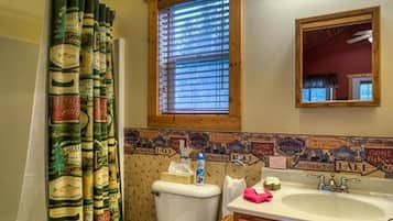 Ensemble douche/baignoire, sèche-cheveux, serviettes fournies, savon