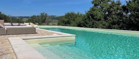 A heated pool