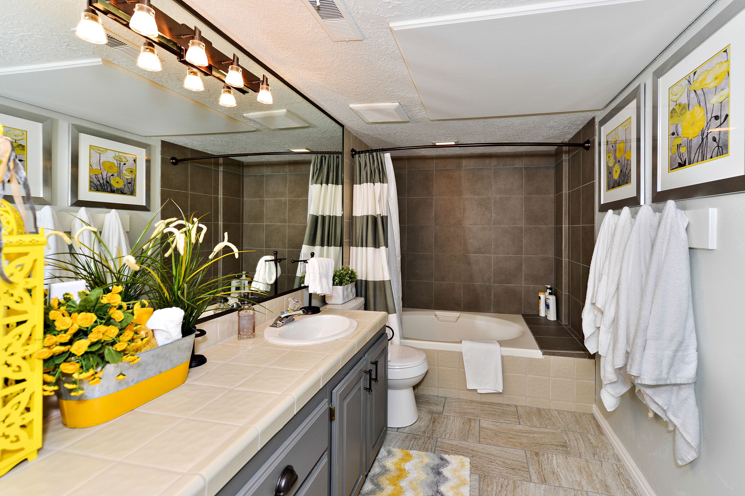 Ensemble douche/baignoire, sèche-cheveux, serviettes fournies, savon